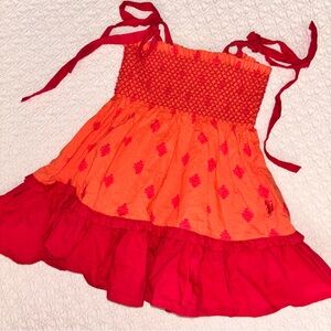 Wilding by well dressed wolf 18 month hot pink/orange smocked sundress